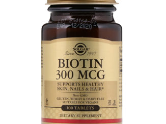 Biotin, 300 mcg, 100 Tablets (Solgar)