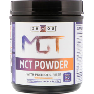 MCT Powder with Prebiotic Fiber, 14.5 oz (411 g) (Zhou Nutrition)