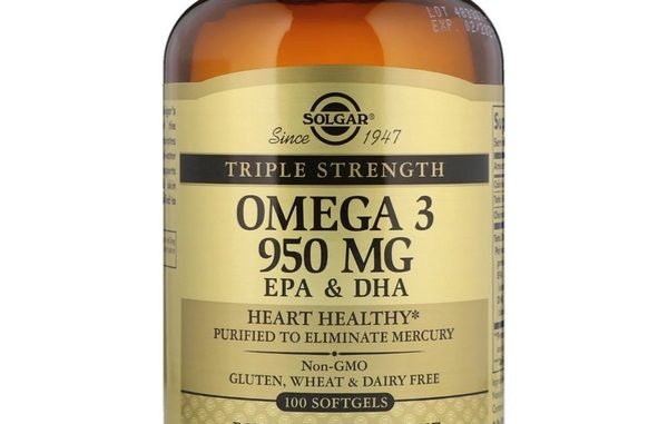 Omega-3, EPA & DHA, Triple Strength, 950 mg, 100 Softgels (Solgar)