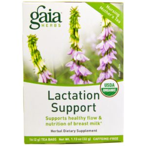 Lactation Support, Caffeine-Free, 16 Tea Bags, 1.13 oz (32 g) (Gaia Herbs)