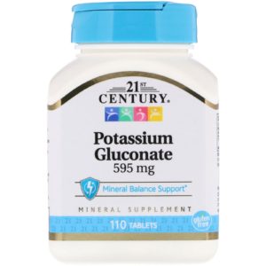 Potassium Gluconate, 595 mg, 110 Tablets (21st Century)