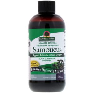 Sambucus, Black Elderberry, 12,000 mg, 8 fl oz (240 ml) (Nature's Answer)
