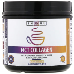 MCT Collagen, Natural Vanilla, 13.4 oz (379 g) (Zhou Nutrition)