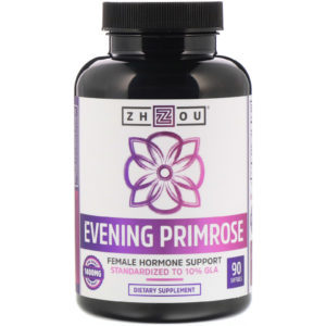 Evening Primrose, Female Hormone Support, 1,400 mg, 90 Softgels (Zhou Nutrition)