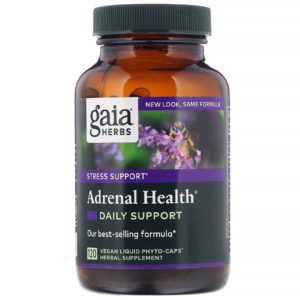 Adrenal Health, Daily Support , 120 Vegan Liquid Phyto-Caps (Gaia Herbs)