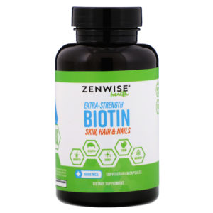 Extra-Strength Biotin, 5,000 mcg, 120 Vegetarian Capsules (Zenwise Health)