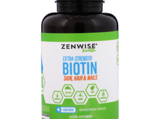 Extra-Strength Biotin, 5,000 mcg, 120 Vegetarian Capsules (Zenwise Health)