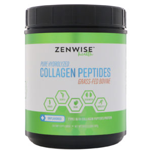 Pure Hydrolyzed Collagen Peptides, Grass-Fed Bovine, Unflavored, 1.25 lbs (567 g) (Discontinued Item) (Zenwise Health)