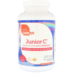 Junior C, Advanced Chewable Vitamin C, Natural Orange Flavor, 250 mg, 180 Tablets (Discontinued Item) (Zahler)