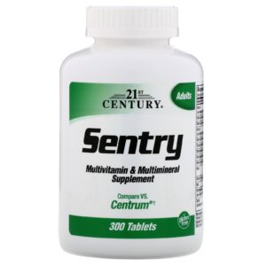 Sentry, Multivitamin & Multimineral Supplement, 300 Tablets (21st Century)