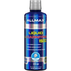 Liquid L-Carnitine 1500, Blue Raspberry, 16 oz (473 ml) (ALLMAX Nutrition)