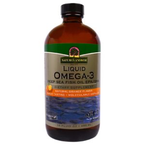 Liquid Omega-3, Deep Sea Fish Oil EPA/DHA, Natural Orange Flavor, 16 fl oz (480 ml) (Nature's Answer)