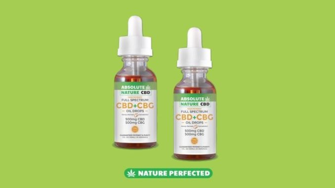 Absolute Nature - Full Spectrum 1000 mg CBG & CBD Oil Drops / Tincture – 30ml